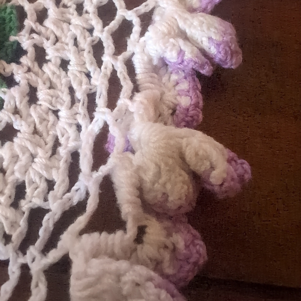 Handmade Vintage Crochet Doilies with Purple Flowers #13 - Picture 10 of 10
